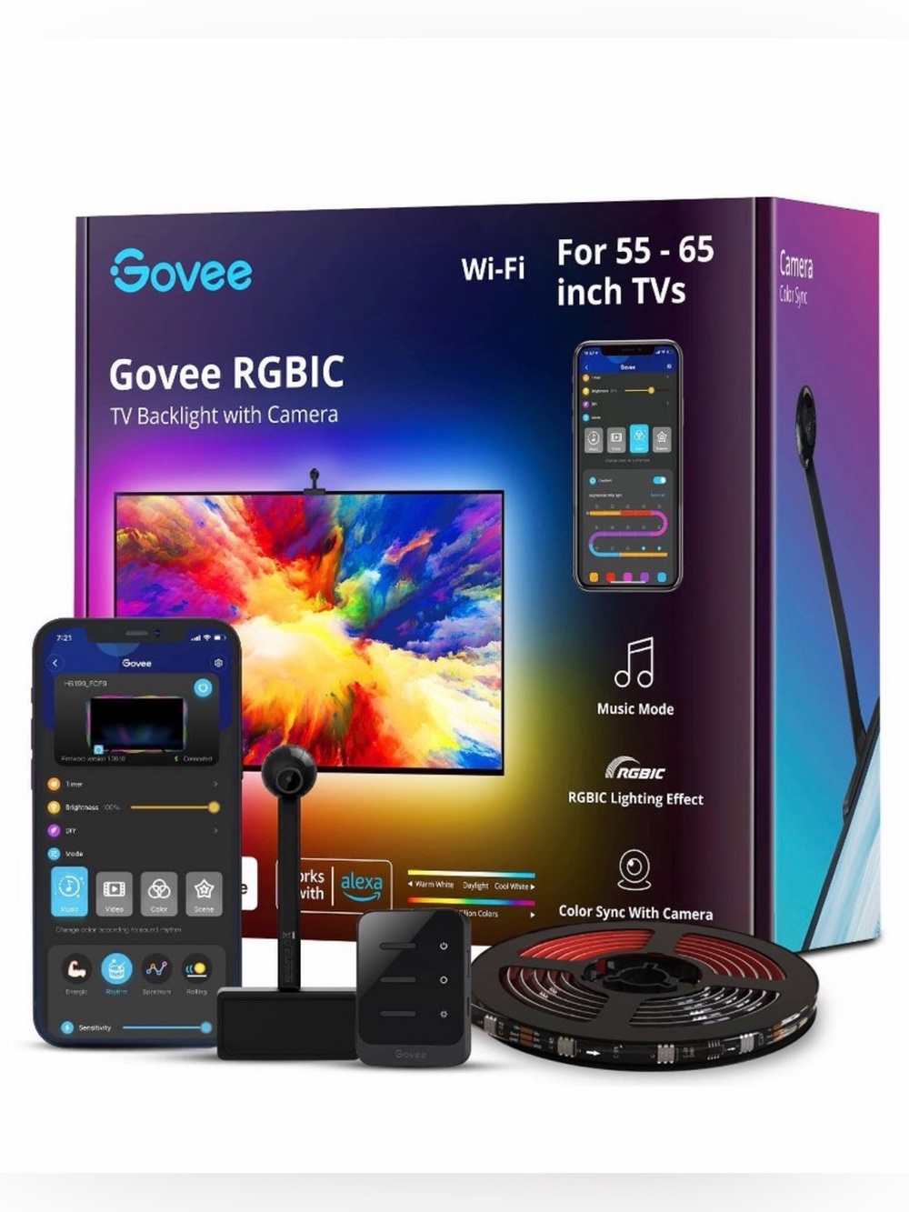 Govee DreamView T1 12.5' TV Backlight: Wi-Fi
Bias Lighting BRAND NEW Retail $80